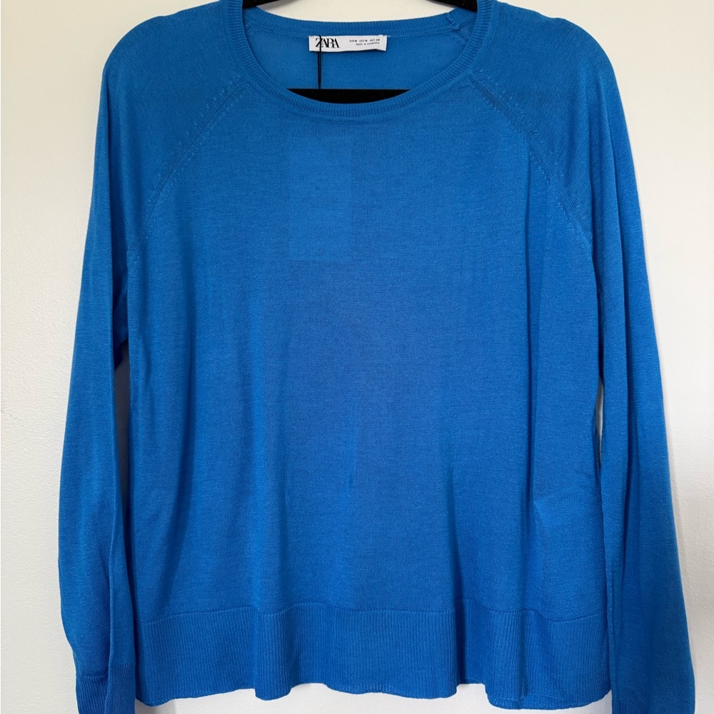 Zara Vibrant Blue Knit Top